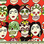 Gotas de Amor Day of the Dead Cantaloupe Fabric