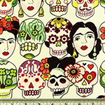 Gotas de Amor Day of the Dead Tea Fabric