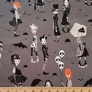 Going Goth Teens Fabric Charcoal