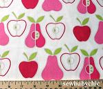Apples + Pears Pink Fabric