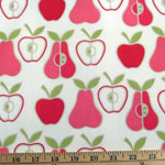 Apples + Pears Pink Fabric