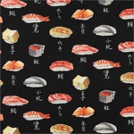 Nigiri Sushi Black Fabric