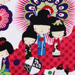 Kaori Kokeshi White Fabric 