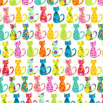 Calico Cat Multi Colored Fabric