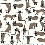 We are Siamese Cats Fabric 