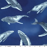 Whale of a Tale Ocean Fabric