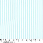 Clown Stripe Aqua Blue White Fabric