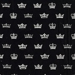 Send in the Crowns Black Fabric