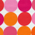 Disco Dot Orange Pink Flamingo Fabric