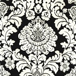 Delovely Damask Black Fabric