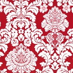 Delovely Damask Cherry Red Fabric
