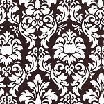 Dandy Damask Brown Fabric