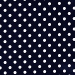 Dumb Dot Navy White Dots Fabric