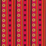 Flowery Stripe Fire Fabric