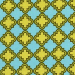 Geo Mirror Ocean Fabric