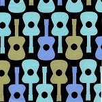 Groovy Guitar Boy Cotton Fabric 