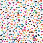 Hearts o' Plenty Multi colored Hearts Fabric