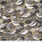 Sandpiper Bird Beach Stone Fabric