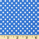 Dot to Dot Flannel Blue White Dot Fabric