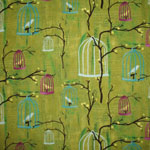 Hanging Cages Green Fabric 