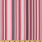 Play Stripe Pink Gray Fabric