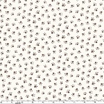 Paw Prints Taupe Paws on Cream Fabric