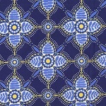 Pretty Petals Delft Fabric