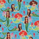 Mermaid Light Blue Fabric