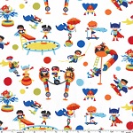 Super Fun Super Heros Characters Fabric