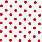That's It Cherry Red Dots White Fabric 