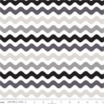 Wave Cotton Gray Black Fabric 