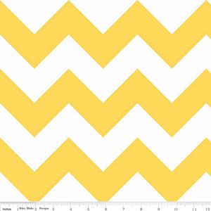 Chevrons Large Yellow Fabric 