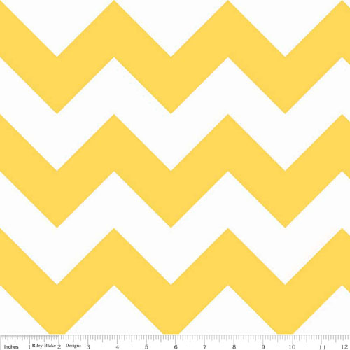 Chevrons Large Yellow Fabric 