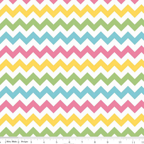 Knit Small Chevrons Girl Multi-Colored Fabric 