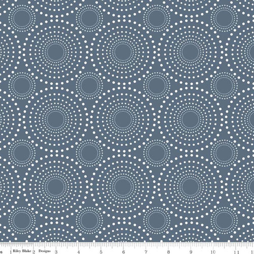 Knit Granite Circle Design Gray Fabric