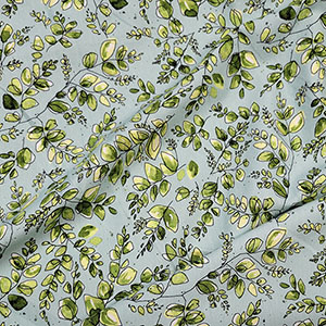 Nature's Notebook Jersey Knit Leaves Fabric