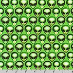 Area 51 Green Alien Acid Fabric