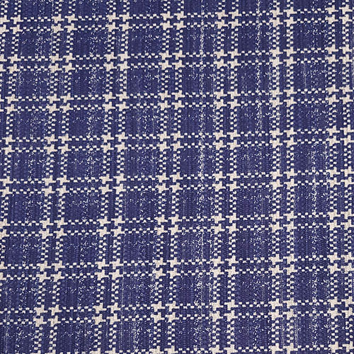 Cotton Boucle Print Fabric Indigo Blue