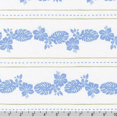 Catalina Knit Print Tropical Print Blue Fabric
