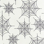 Eerie Alley Spider Web White Fabric
