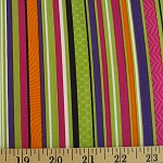 Eerie Alley Halloween Stripe Fabric