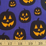 Eerie Alley Pumpkin Grape Fabric
