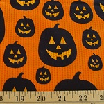 Eerie Alley Pumpkin Orange Fabric