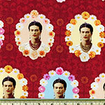 Frida Kahlo Red Fabric
