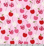 Metro Market Cherries Pink Fabric 