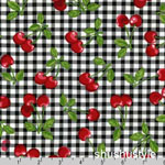 Cherry Onyx Gingham Fabric