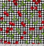 Cherry Onyx Gingham Fabric