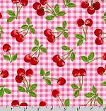 Cherry Pink Gingham Fabric