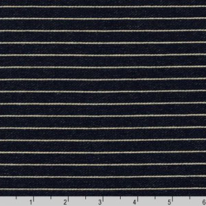 Indigo Knit Stripe Blue Fabric