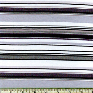 Laguna Jersey Prints Stripe Gray Black Knit Fabric